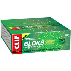 Clif Shot Bloks Energy Chews - Green Apple, Box of 18
