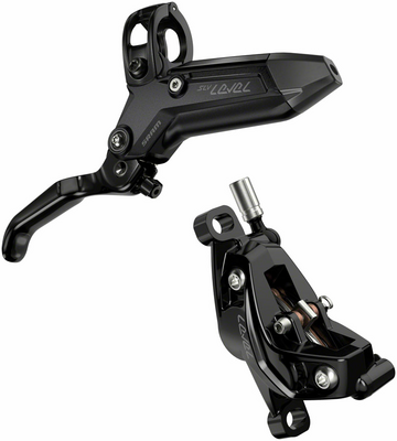 SRAM Level Silver Stealth 4-Piston Disc Brake and Lever